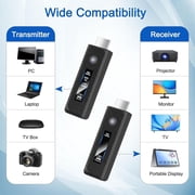 Wireless HDMI Transmitter and Receiver, 197FT/60M Extender, 4K Input 1080P Output, 2.4G/5G Plug and Play