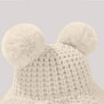 thumbnail image 2 of Eltusu Women Pompom Beanie Hat, Warm Soft Ears Flaps Windproof Winter Hat Beige Size M, 2 of 3