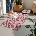 thumbnail image 4 of Brown and Pink Leopard Print Washable Non Slip Indoor Door Mat, Decorative Entry Rug for Entrance, Bedroom, Kitchen, Bathroom, 16"x24", 4 of 6