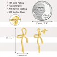 thumbnail image 5 of Lancharmed Gold Plated Earrings for Womens,Bow Tie Earring Funny Gifts, 5 of 8