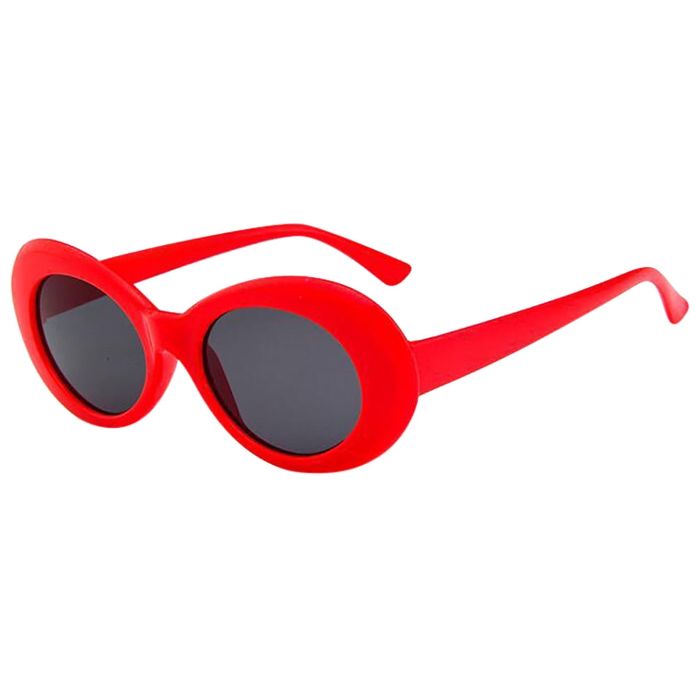 Unisex Clout Goggles Sunglasses Rapper Kurt Cobain Oval Shades Grunge Glasses 