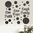 thumbnail image 2 of Autocollant Mural Cercle Solide Amour Vie Rire Rouge, 2 of 5