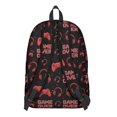 thumbnail image 3 of Game Controller Red Pattern Backpack for School, Cute School Bag with Adjustable Shoulder Straps and Padded Back, 15.7"x11.8"x5.5", 3 of 5