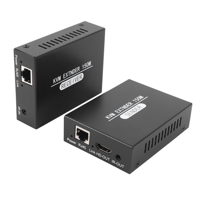 Extenseur d'Interface Multimédia HD 1080P sur Cat5e 6 jusqu'à 150m 1.65Gbps avec Coque en Alliage d'Aluminium pour Projecteurs DVDs Décodeurs