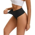 thumbnail image 4 of OEIOEI Seamless Thongs for Women High Waisted Ladies Underwear No Show Panties 5 Pack(L,Basic), 4 of 10
