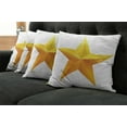 thumbnail image 5 of Ambesonne Yellow Throw Pillow Cover 4 Pack, Single Yellow Ombre Star, 24", Yellow White, 5 of 5