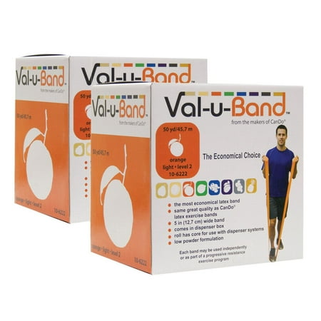 Val-u-Band exercise band, Twin-Pak, orange (2), 100 yard (2 50-yd boxes)