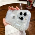 thumbnail image 3 of Luxury Shockproof Transparent Phone Case For iPhone 14 13 12 16 Pro Max 14Plus X XS XR Thick Soft Silicone Bumper Clear Cover BLACK For iPhone XR, 3 of 5