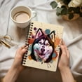 thumbnail image 3 of Siberian Husky Portrait Watercolor Vintage Retro Styles Spiral Bound Journal Husky Dog Lover Gifts 5x7in Spiral Notebook - 00001, 3 of 5