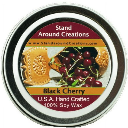 BLACK CHERRY TIN 4-OZ. ALL NATURAL SOY CANDLE