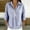 *Blue, variant on ClodeEU Women's Striped 3/4 Sleeve V Neck Button Down Shirt,Casual Loose Fit Blouse Top Army Green,Women's Plus L