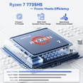 thumbnail image 2 of 17.3" FHD Gaming Laptop 32GB DDR5 RAM 2TB SSD AMD Ryzen 7 7735HS (8 Cores, Beats i7-12650H) with AMD Radeon 680M 100W Type-C Wi-Fi 6E Backlit Keyboard Fingerprint Blue, 2 of 7