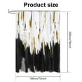 thumbnail image 5 of Dznils Abstract Black Ombre Fabric Shower Curtain, Modern Bathroom Curtain with 12 Hooks, 72" x 78", 5 of 13