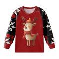 thumbnail image 5 of eczipvz Toddler Boys Christmas Reindeer Pajamas Kids Holiday Pajamas Girls Snowman Sleepwear Santa Pjs Red 6-7 Years, 5 of 5