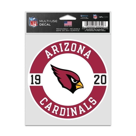 Wraft Fanatics 9416636973 3.75 x 5 in. Arizona Cardinals Decal – Patch Fan