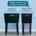 thumbnail image 6 of TEHILA Space Saver 16 Gallon Black Utility Sink with Chrome Finish Faucet & Side-Sprayer, 6 of 9