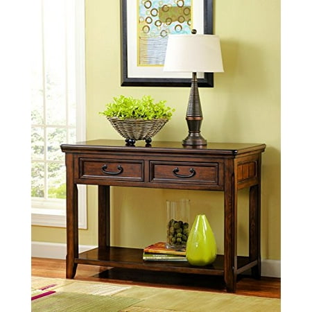 Ashley Furniture Signature Design Woodboro Sofa Table Entertainment Console Rectangular Dark Brown