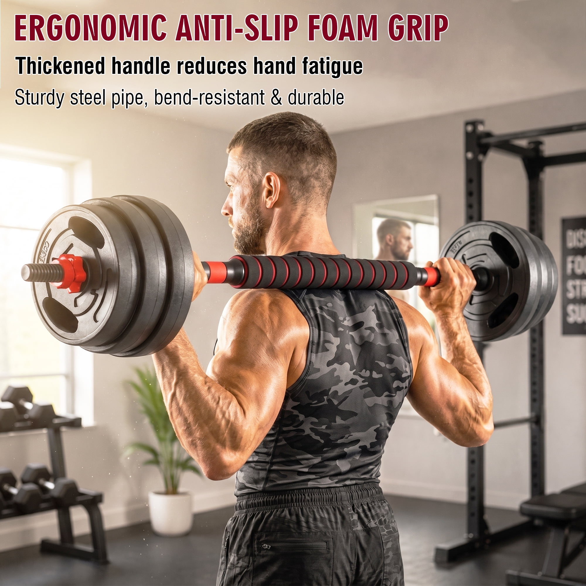 Leumius Adjustable Dumbbell Set,66LBS 4-in-1 Adjustable Weights Dumbbells, Barbell, Kettlebells with Anti-slip Silicone Grip,Weight Set for Home Gym Suit both Men and Women,Black