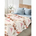 thumbnail image 4 of Pink Western Cowboy Twim Size Flat Sheet, Wrinkleproof & Fadeproof Cooling Flat Bed Sheet Only, Retro Ethnic Horse Cactus Plants Breathable Soft Bedding Top Sheets 66 x 96 Inches, 4 of 8