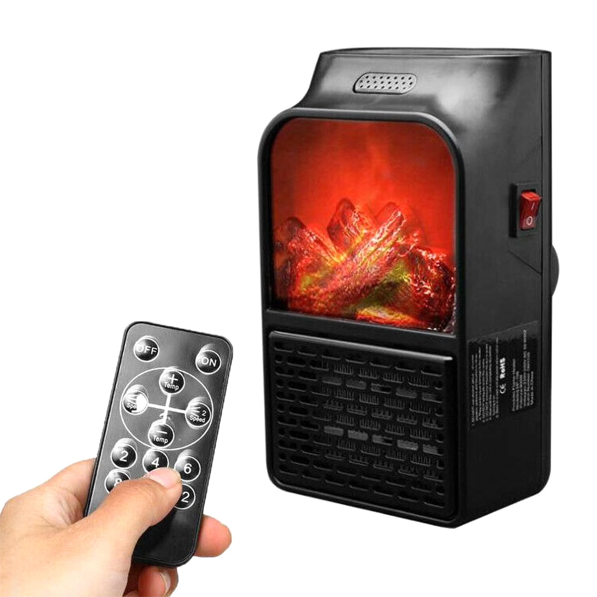 Space Heater 900W Electric Heater Plug In Fireplace Heater with Timer Speed  Remote Control Portable PTC Ceramic Heating Space Heater for Indoor Use  Bedroom Home Office Dorm - Walmart.com