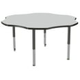 thumbnail image 4 of ECR4Kids 60in Flower Everyday T-Mold Adjustable Activity Table Grey/Black/Black - Super Leg, 4 of 8