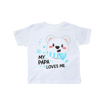 

Inktastic My Papa Loves me- polar bear Gift Toddler Boy or Toddler Girl T-Shirt