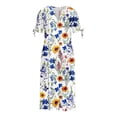 thumbnail image 3 of Robe Décontractée pour Femmes pour l'Été, Imprimé Vintage, Robe T-Shirt à Manches Courtes, Ample, Midi de Plage, Robe d'Été avec Poches, 3 of 5