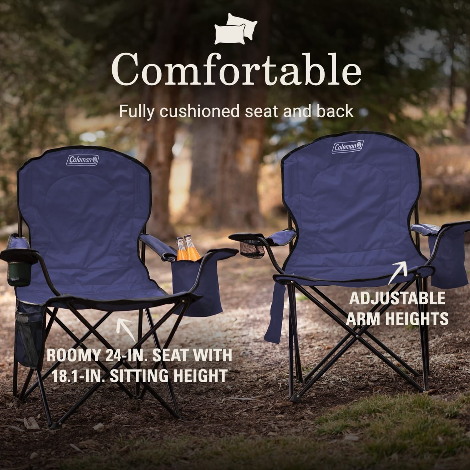 Coleman Portable Mesh Outdoor Adult Camping Chair, Foldable with