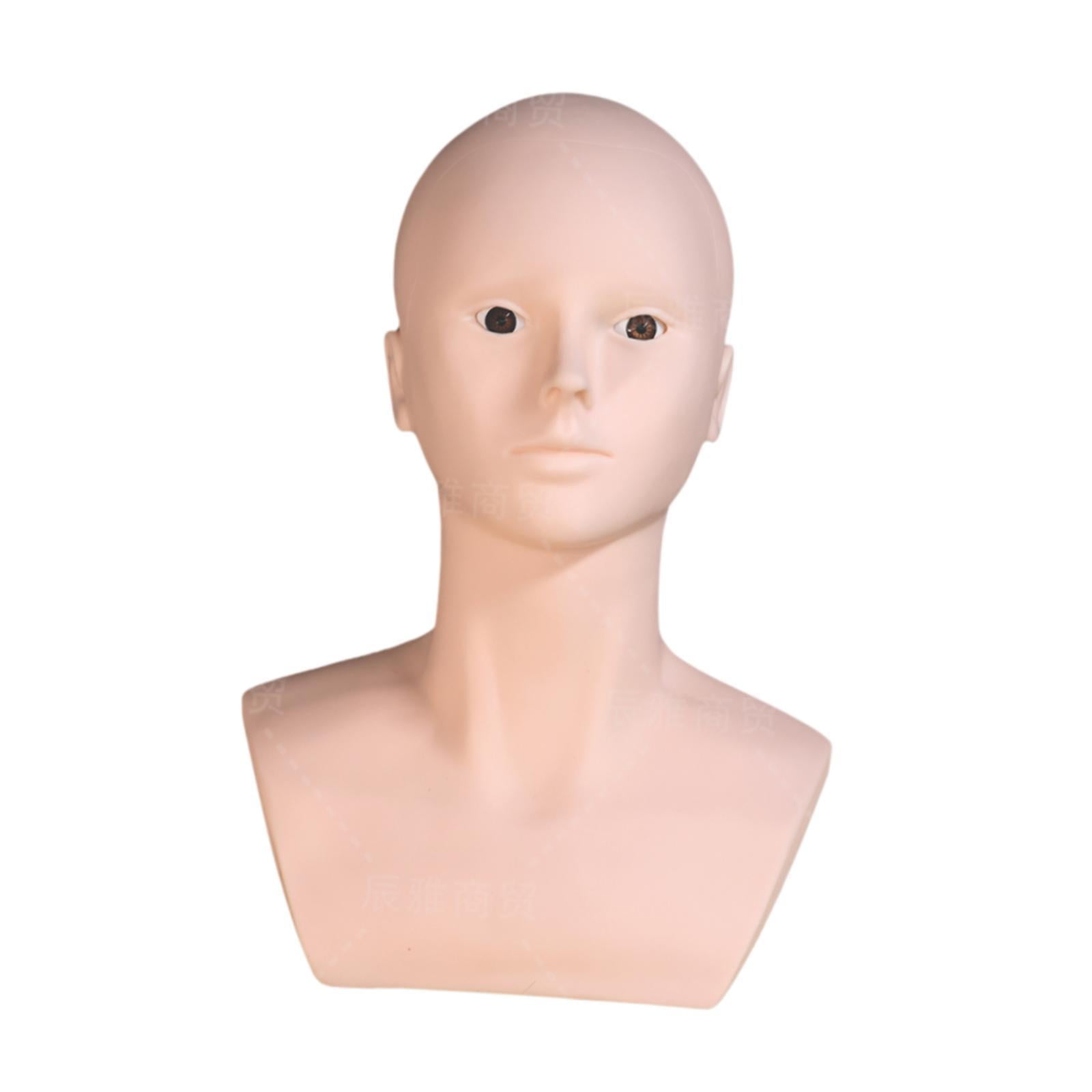 EHJRE Mannequin Bald Head,Wig Stand,Sturdy,Makeup Training Head,Professional,Lightweight Display Wig Display Head Manikin Head , without Holder