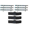 6) Chauvet COLORSTRIP 4 Ch. DMX Multi-Color DJ Light Bar/Color Strips+Carry Case