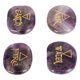 thumbnail image 5 of 4 Elementos Piedras Surtidas Símbolos Triangulares Grabados Tierra Aire Fuego Agua Piedras Runas Pulidas para Cristales Reiki Curación Amatista, 5 of 5