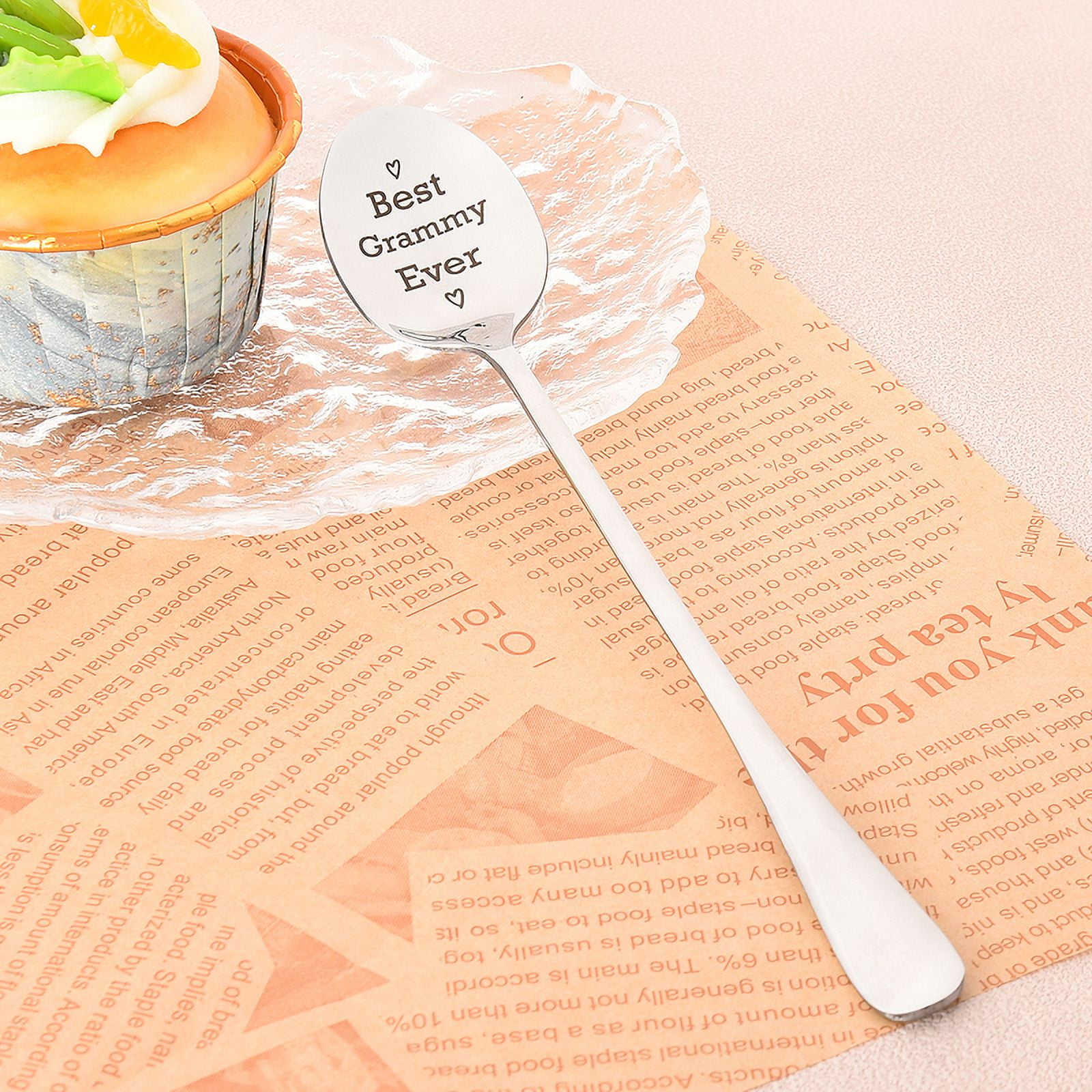 Best Grammy Ever Spoon – Engraved Stainless Steel Gift For Grandma, Nana, Gigi, Perfect For Coffee, Tea, Ice Cream - View #2
