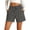 #Black, variant on Womens Shorts with Pockets Trendy Elastic Waist Drawstring Denim Shorts Relaxed Mid-Thigh Length Jeans for Women Comfort Stretch Solid Color Summer Shorts M