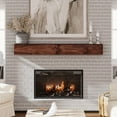 thumbnail image 6 of Fireplace Mantel, 60 Inches Hollow Wood Mantel with Invisible Heavy Duty Wood Bracket, Faux Fireplace Mantel for Over Fireplace, Rustic Floating Shelves for Wall, Brown, 6 of 14