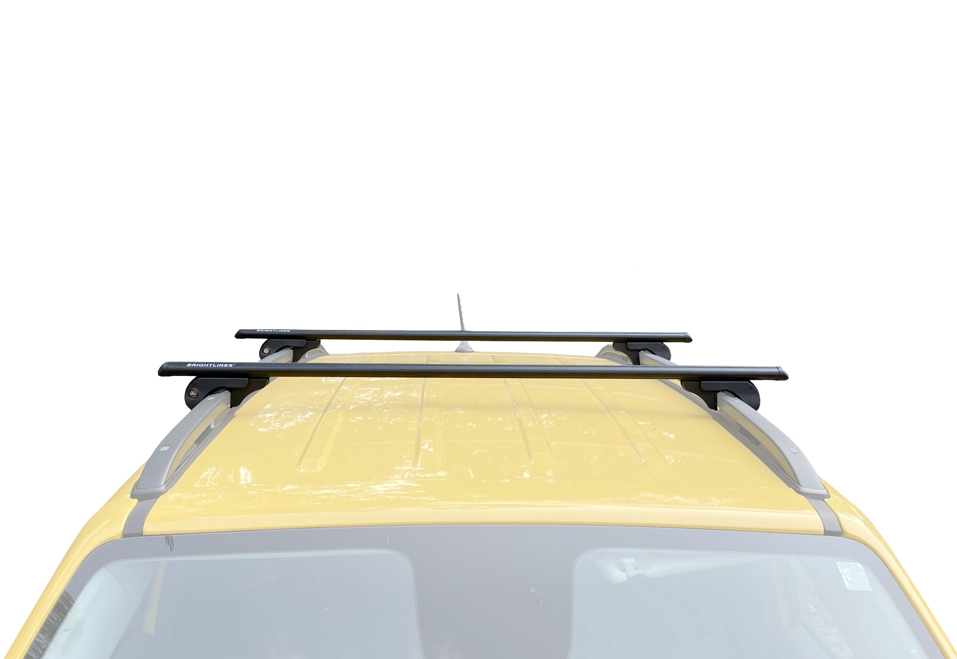BRIGHTLINES 53" All Black Universal Crossbars Roof Racks Compatible with Raised Roof Side Rails for Kayak Luggage Ski Bike Carrier, a Set of 2