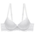 thumbnail image 3 of DuoJiaJ Push Up Bras For Women 2 Cups Lace Cleavage Extra Padded Bra Underwire Plus Size Bras White, 3 of 3