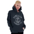 thumbnail image 4 of Funny Nautical Sea Captain Anchor Pun Unisex Plus Fleece Graphic Hoodie Brisco Brands 2X, 4 of 4