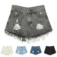 thumbnail image 3 of Jeans for Women Ripped High Waisted Denim Shorts Stretchy Shorts Daily Loose Trendy Delicate Durable Pants Sizes XL, 3 of 3