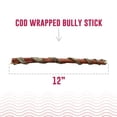 thumbnail image 2 of Icelandic+ Fish Sticks - Bully Stick Wrapped In Cod Skin - 10 Pack, 12" - Dog Treats, 2 Ingredient Chews, Hand-Wrapped Wild-Caught Fish, Pet Snacks, 2 of 7