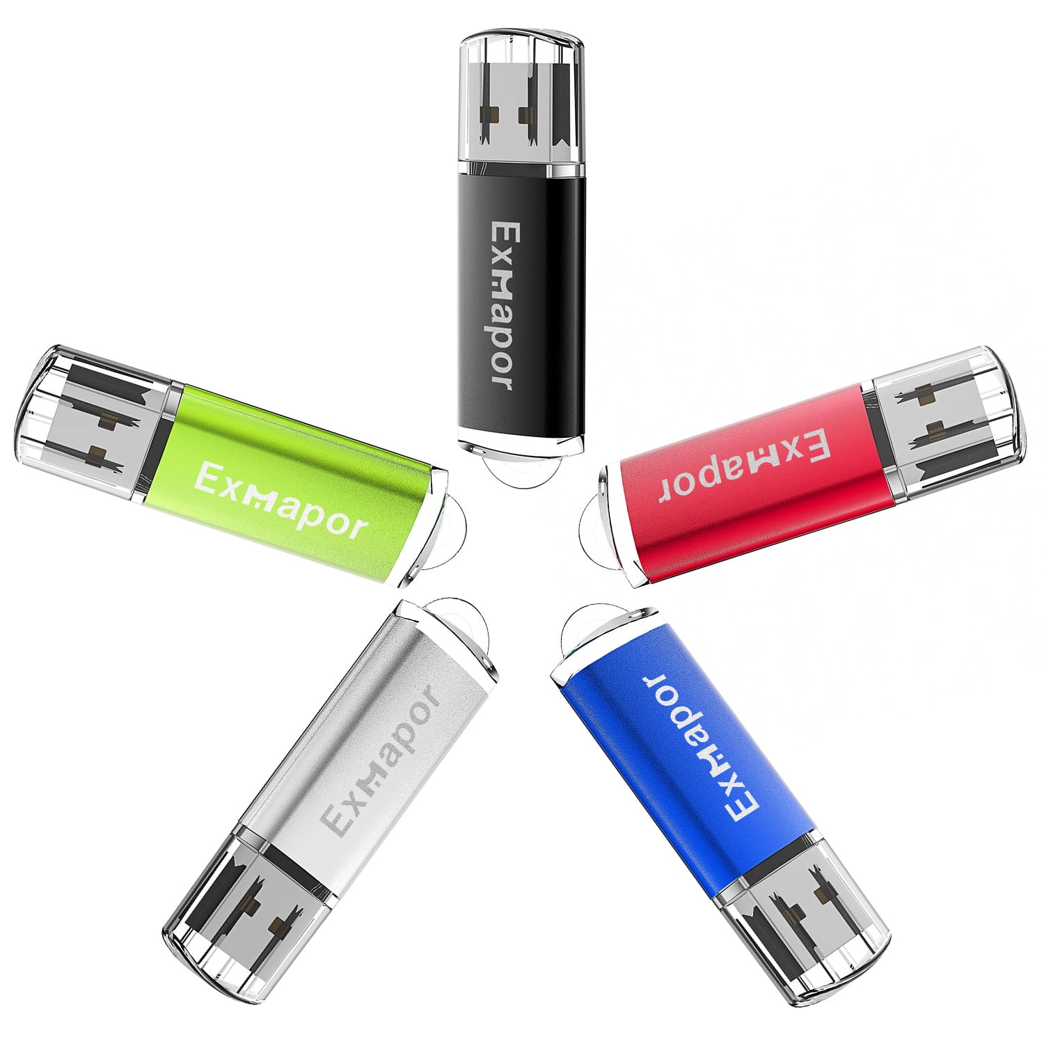 USB 1GB Exmapor USB 2.0 Memory Sticks Bulk Jump Drives Pack Mixed - Walmart.com