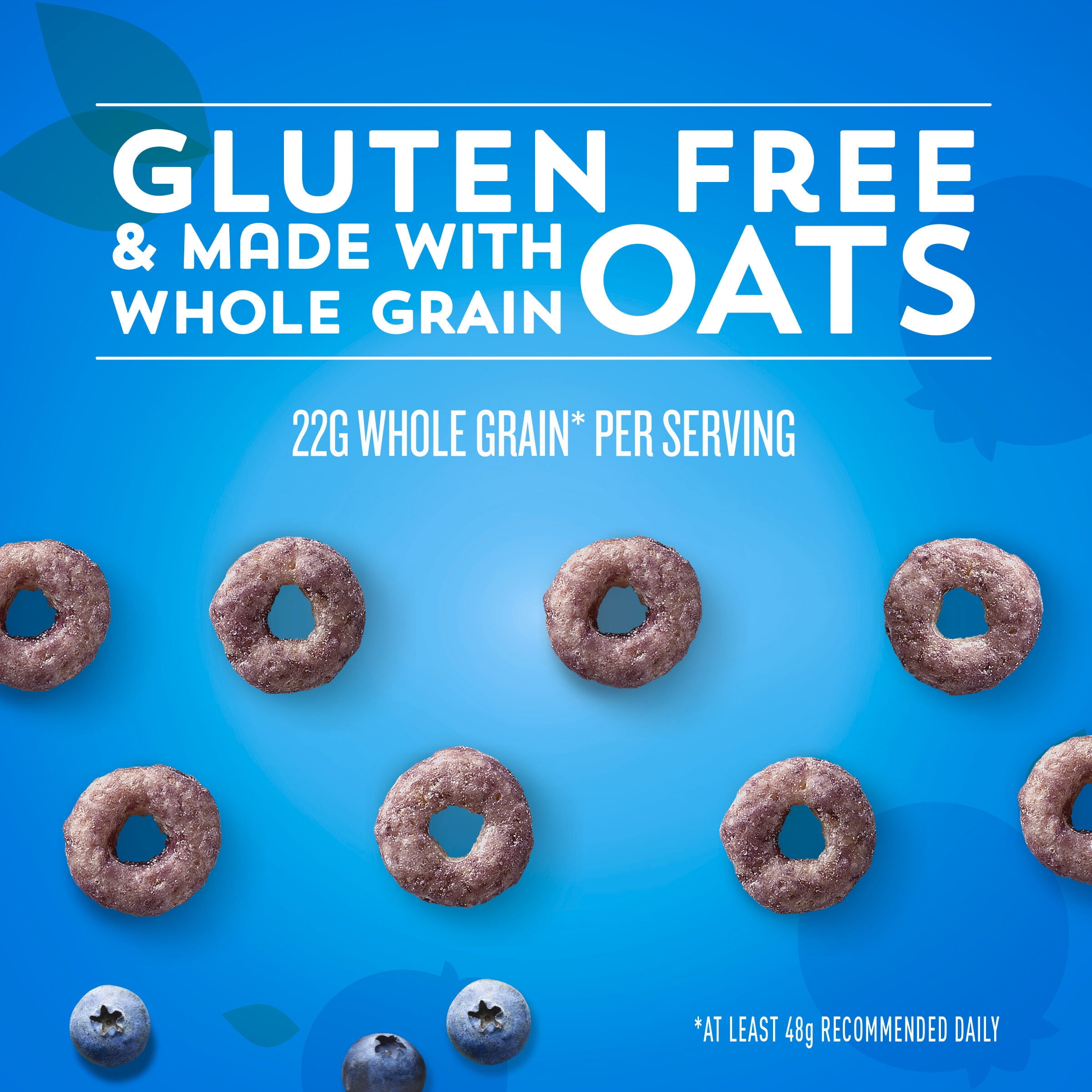 Blueberry Cheerios, Heart Healthy Cereal, Family Size, 19 OZ