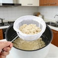 thumbnail image 1 of Vacemry Strainer Bag, Removable Fine Mesh Filter Bag With Steel Ring And Handle For Kitchen Cooking Brewing, Reusable For Tea Coffee Milk Soy Milk, Home Use Strainer, 1 of 5