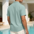 thumbnail image 4 of MDUKONU Chemise Décontractée pour Homme Coupe Ajustée Durable Chemise Classique Vert TG, 4 of 6