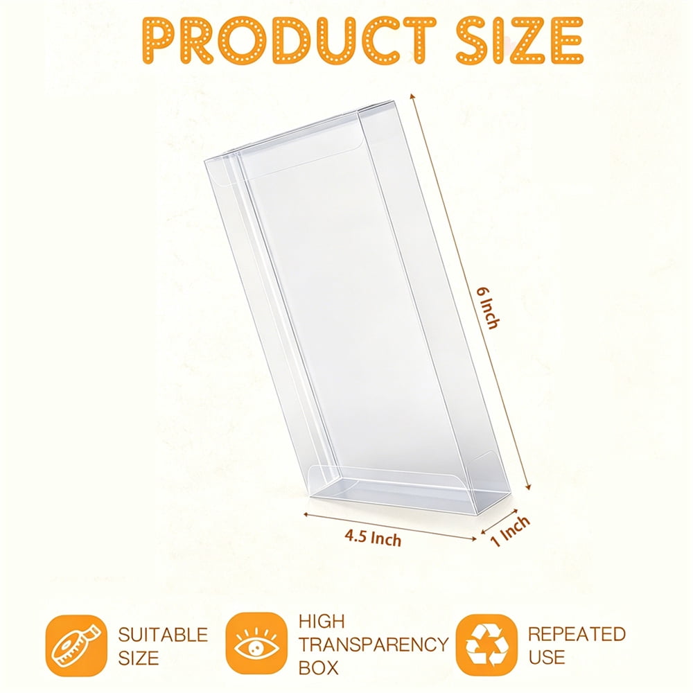 Diyannol 15Pcs Clear Greeting Card Storage Box 4.5 x 6 x 1 Inch Rectangle Wedding Favor Boxes Photo Storage Box for Crafting and Holiday Gifting Packaging
