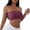 Pink, variant on IQOGKRN Women Strapless Tube Top Bra Hollow Cutout Lace Back Seamless Bandeau Bra Non Slip Stretch Strapless Bustier Beige L