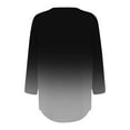 thumbnail image 6 of YEJIMAN Black Plus Size Tunic Tops For Women, Polyester,Spandex Cotton Tshirts For Women, 3/4 Length Sleeve Women's Tops Round Neck Casual Tunic Tops Basic Pleated Shirts Loose Fit 2025, 6 of 6