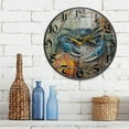 thumbnail image 3 of WOBOGO Blue Crab Acrylic Wall Clock Battery Operated 11.9in Silent No Tick Bedroom Living Room Office Classroom Decoration, 3 of 10