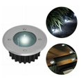 thumbnail image 2 of Lot de 6 Spots Led Solaires Encastrables au Sol - Ronds - Diamètre : 85 mm - Extérieur Résistant au Perçage - Façade en Acier Inoxydable - 6 Lampes Solaires - Ip44, Handing, 2 of 5
