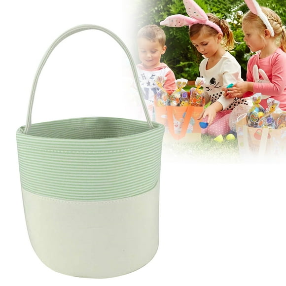 Home Textile Storage Storage Case Basket Empty Bunny Cute Basket with Handles Eggs Basket Perfect for Candy Egg Small Basket with Decorative Pattern
