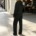thumbnail image 7 of Karymi Womens Tops Dressy Casual Two Piece Tracksuit, Long Sleeve Full Zip Hoodie Top with Front Kangaroo Pocket, Elastic Drawstring Waist Sweatpants With Side Pockets, 7 of 7